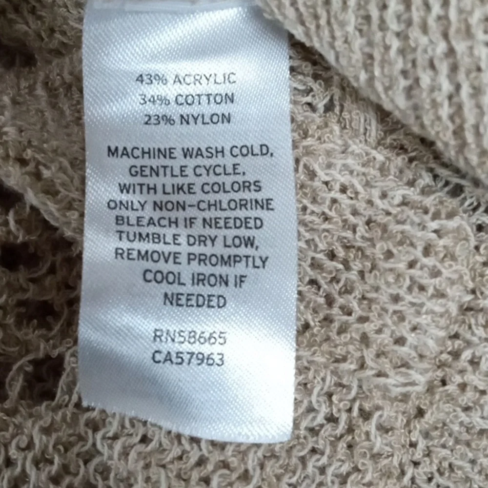 Treasure and Bond taupe open knit hoodie
